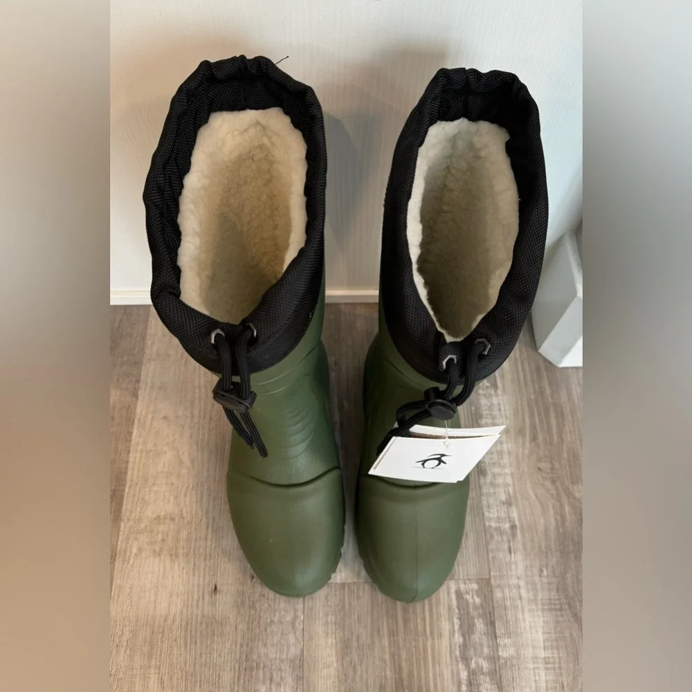 Women’s Olive Green Winter Rain Boots